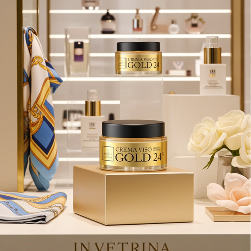 crema viso all'oro 24 carati illuminante, idratante e nutriente
