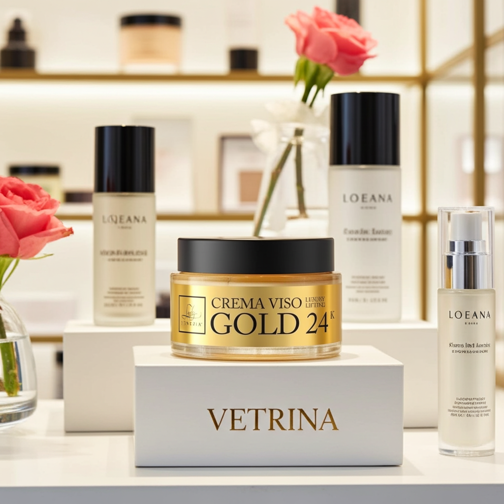 crema viso all'oro 24 carati illuminante, idratante e nutriente