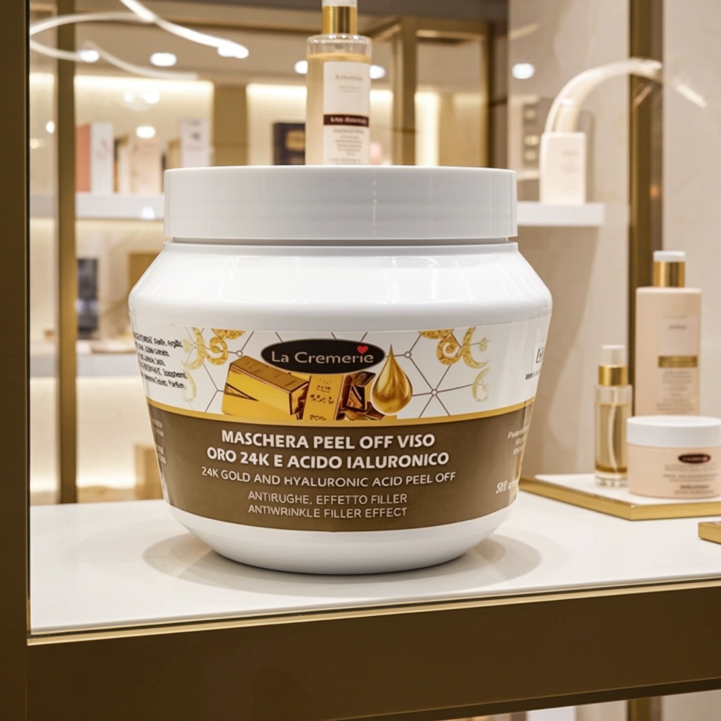 Maschera Peel Off viso Oro 24k & Acido ialuronico 500ml